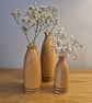 Set of 3 minature woodturned vases