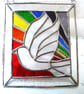 Rainbow Dove Stained Glass Art Picture Suncatcher Handmade  - Image 2