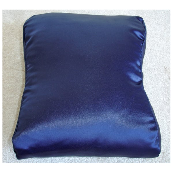 Tempur Pedic Original Travel Neck Pillow Cover Orthopaedic Navy Blue Satin