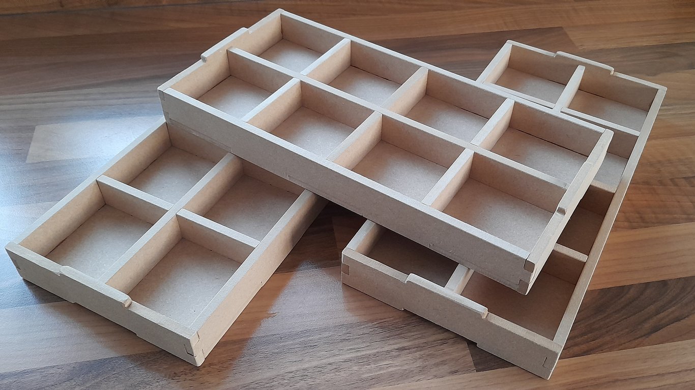 Storage & Display Tray with dividers. Lid available too... Ideal for craft fairs