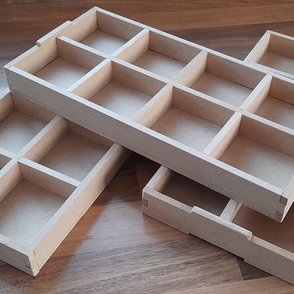Storage & Display Tray with dividers. Lid available too... Ideal for craft fairs