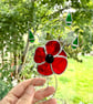 Stained Glass Poppy Suncatcher - Handmade Hanging Decoration  - Image 7