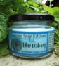 Large Bah Humbug Spearmint Sugar Scrub in 280ml glass jar - Image 1