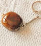 Chestnut Brown Ceramic Cube Key Ring,  Teacher's Gift, Brown Key Ring, Key Ring  - Image 8