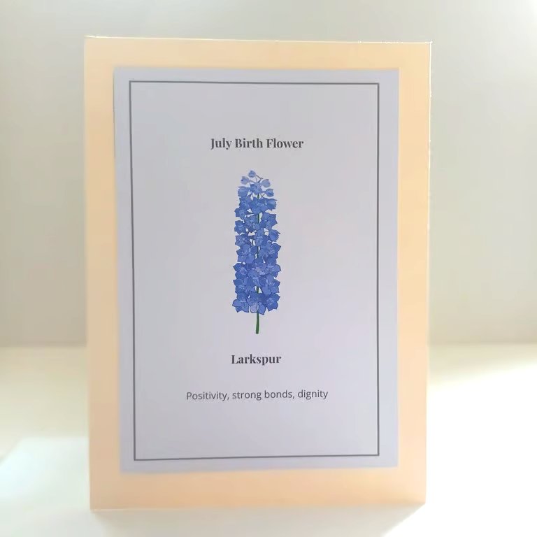 Birth Flower Keepsake Gift, Handmade Botanical Keepsake, Birthday Gift