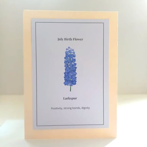 Birth Flower Keepsake Gift, Handmade Botanical Keepsake, Birthday Gift