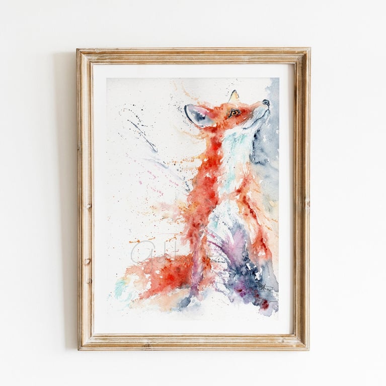 Foxy Vixen, A Fine Art Print from an Original Watercolour Painting