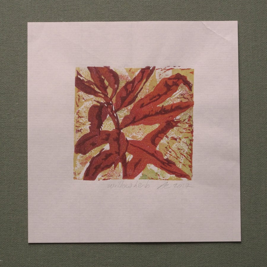 Small Square Original Lino Print