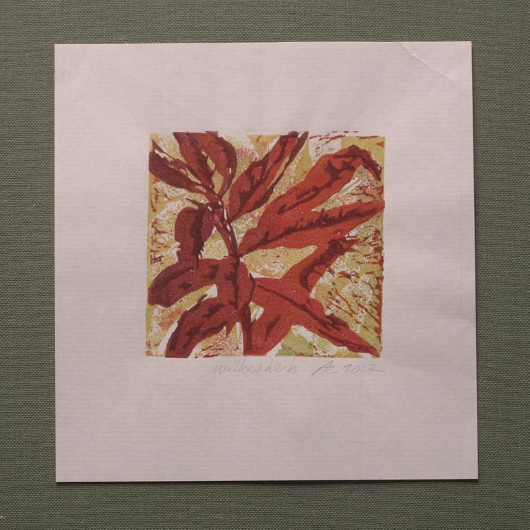 Small Square Original Lino Print