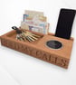 Oak Wireless Charging Desk Organiser – Personalised Valet Tray - Image 4