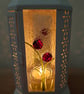Fused Glass Bug Lantern - Orange & Red - Image 8