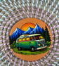 Retro Camper Van Wooden Coaster – Vintage Camper Travel & Adventure – Handmade