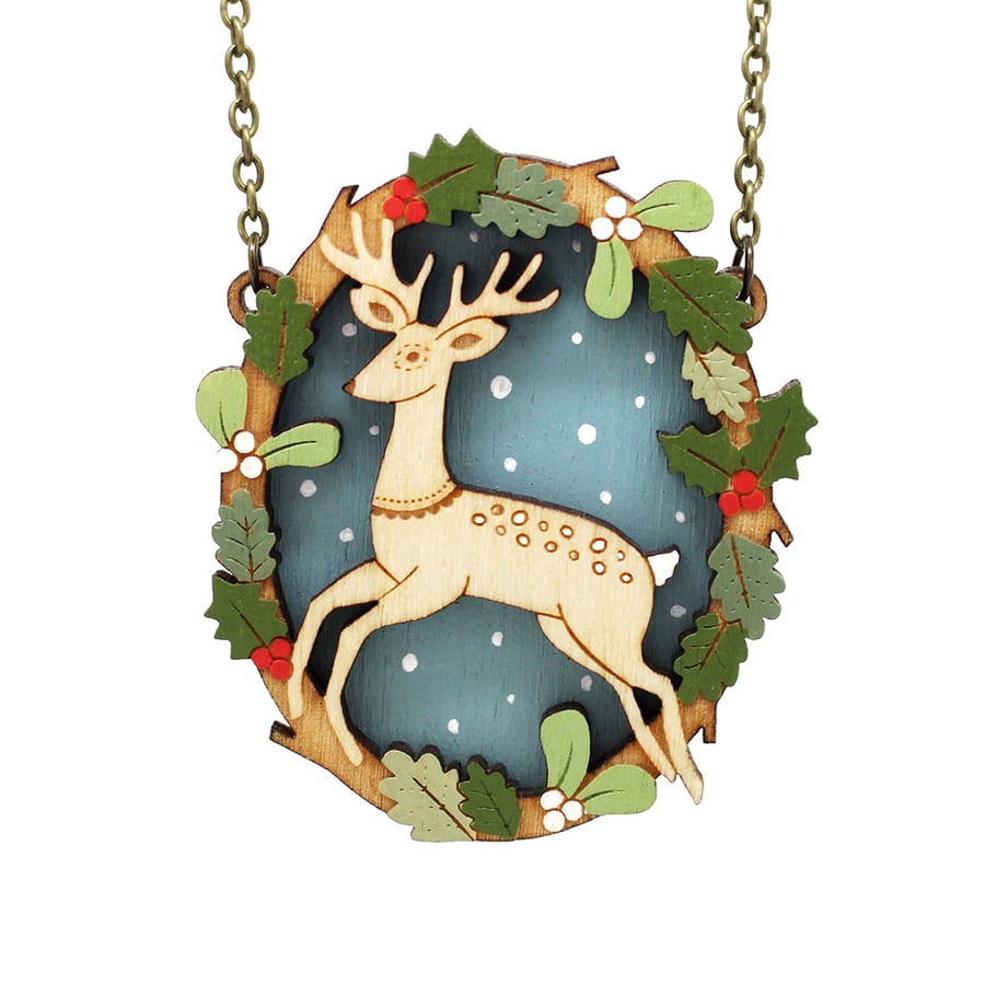 Christmas Deer Necklace