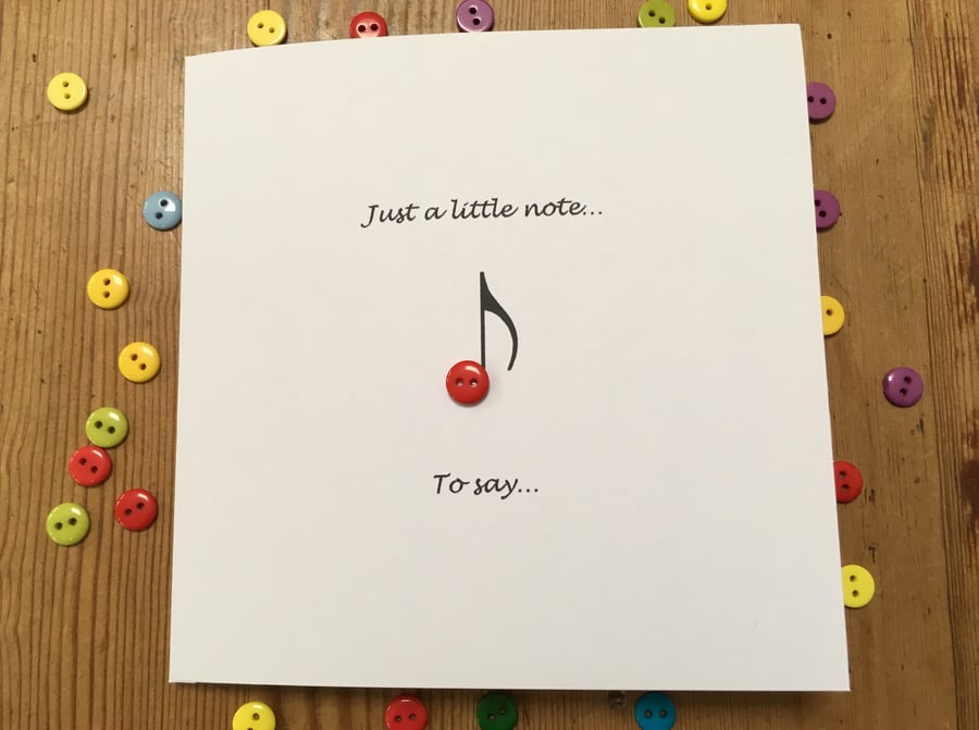Just a Little note - Blank Note Card
