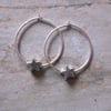 Sterling Silver 18mm Hoops with Stars