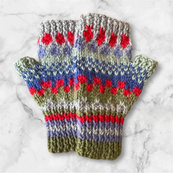 Wool Fingerless gloves (code 2)