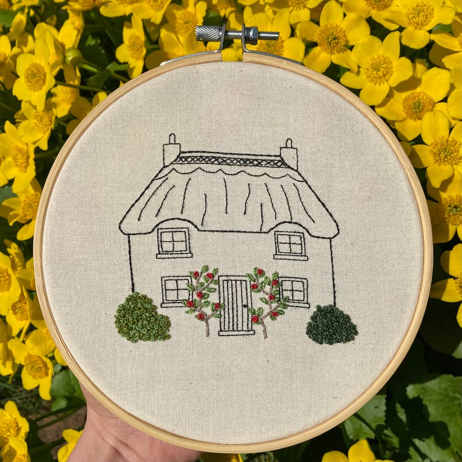 Cottage Hand Embroidery Kit, English Country co... - Folksy