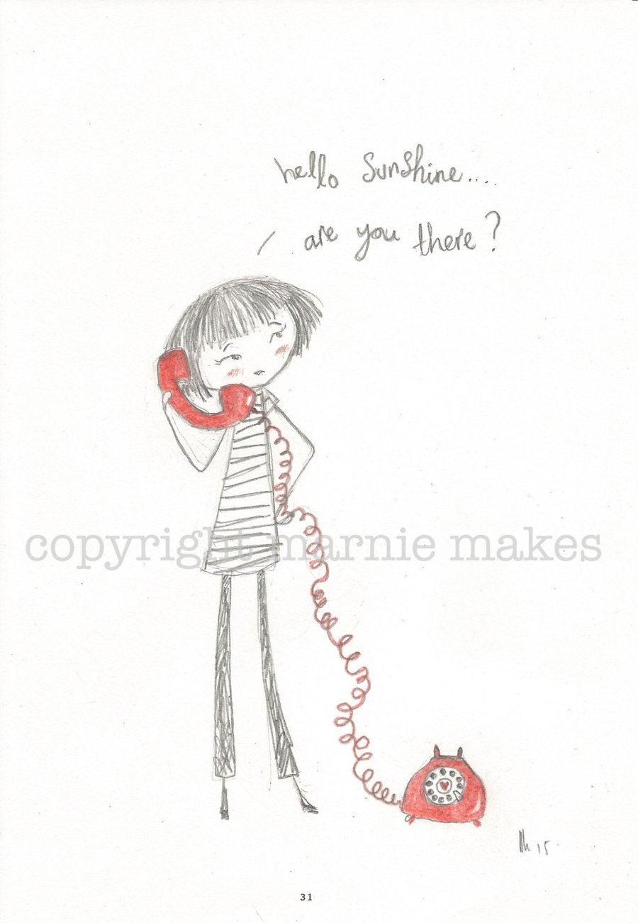 Hold The Line Please - Giclee Print