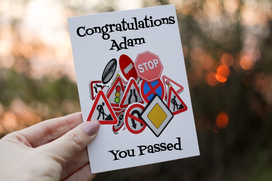 You Passed Driving Test Card, You Passed Card, Folksy