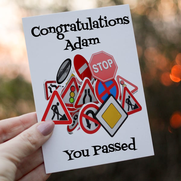 You Passed Driving Test Card, You Passed Card, Driving Test Personalised Card