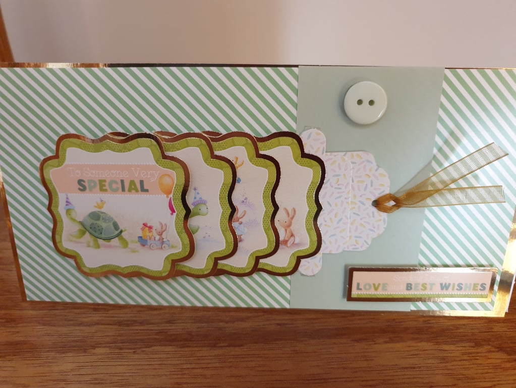 Waterfall child's birthday card