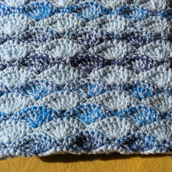 Blue multi color baby blanket 