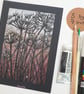 Cow Parsley Floral Silhouettes - Original drawing, wall art - Image 5