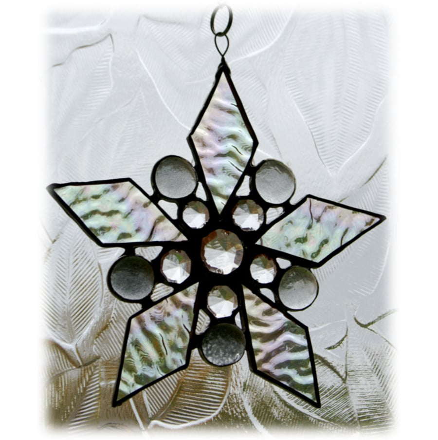 Diamond Star Suncatcher Stained Glass Christmas decoration