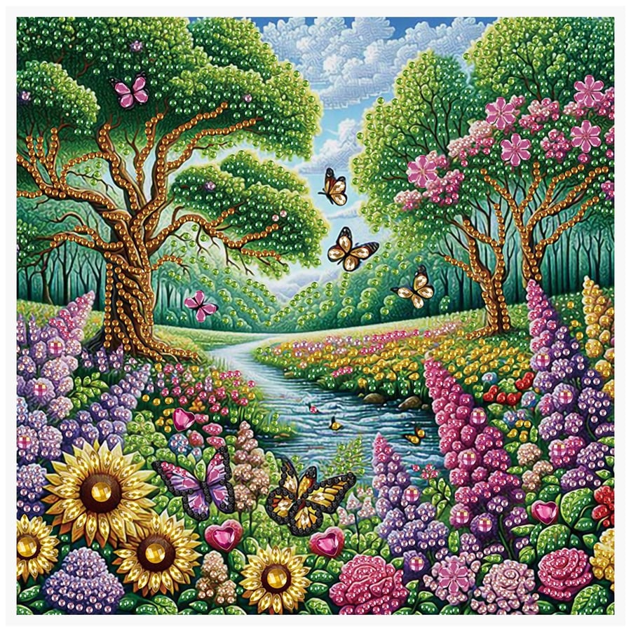 5D DIY Magical Summer Scene Diamond Painting Kit Painting for Adults 30cm x 30cm