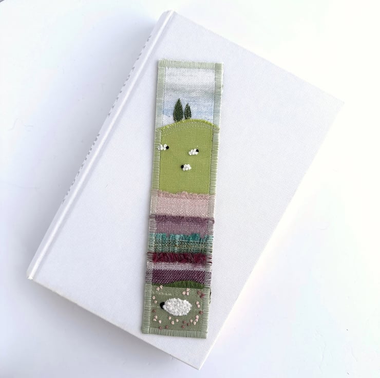 Bookmark with Countryside Scene with Sheep - Folksy