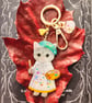 Cat Bag Charm and Detachable Keyring