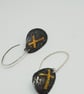 Josefina by Fedha - oxidised, embossed sterling silver dangles, Keum Boo detail - Image 5