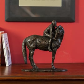 Foundry Bronze Horse and Girl Statue Bronze Metal Sculpture