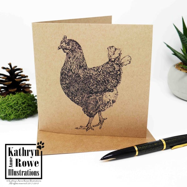 Chicken, Chicken Greeting Card, Hen, Hen Card, Chicken Lover, Chicken Gift, Farm