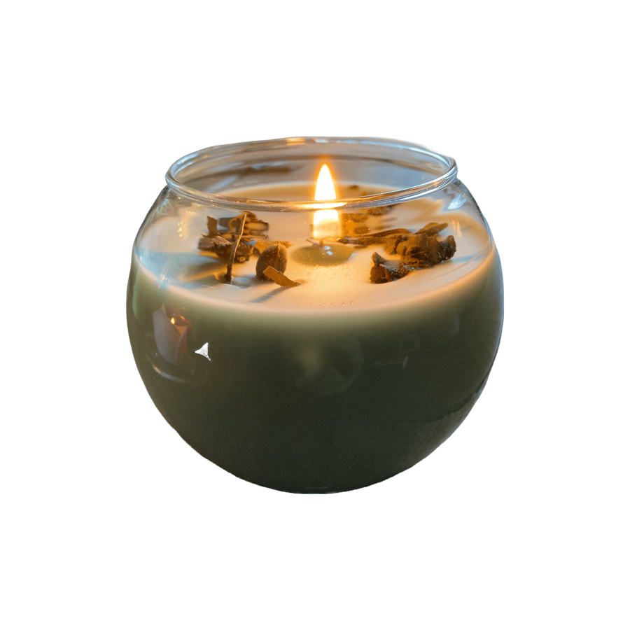Sea Kelp & Driftwood Scented 100% Organic Soy Wax Bowl Candle