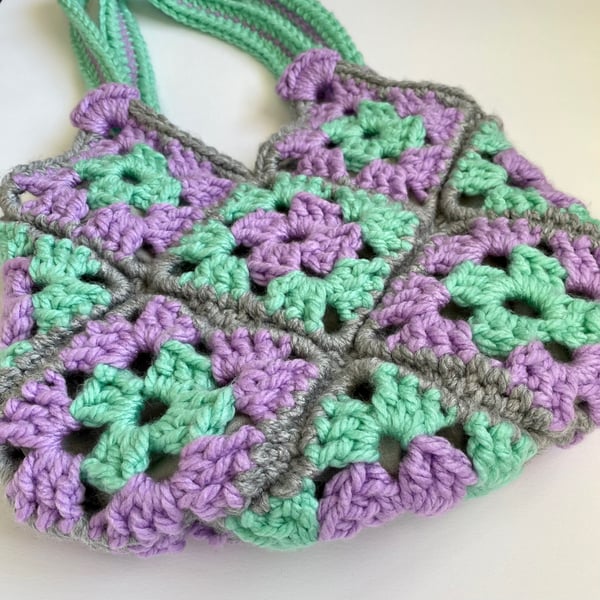 Boho Style Shoulder Bag, Handbag, Contemporary Crochet, Textile Design