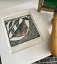 Linocut Print - "Nuthatch" - Bird Print - Nature Print - Image 8