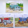 Countryside Collection pack of three blank greetings cards classic farm vehicles