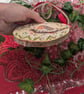 Robin and snowdrop hand-painted log slice Christmas decoration  - Image 8