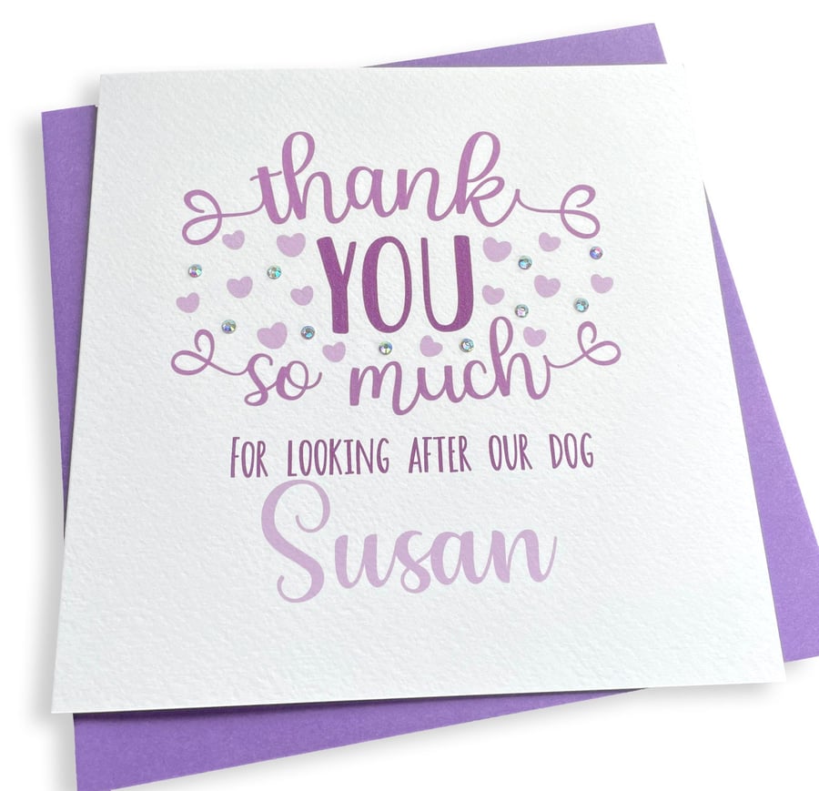 Personalised Handmade Thank you card