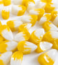 50g Yellow streaky petal murrini made with Bullseye 90coe glass