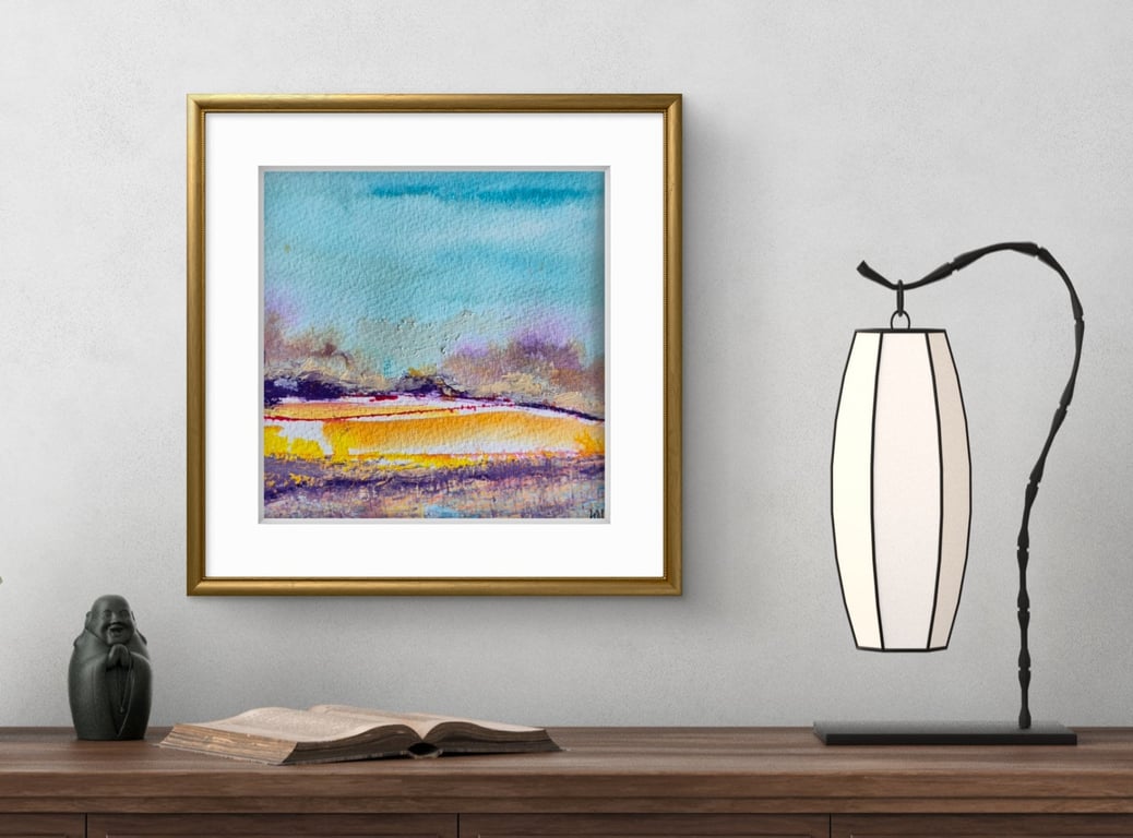"Summer heat" is an original mixed media artwork