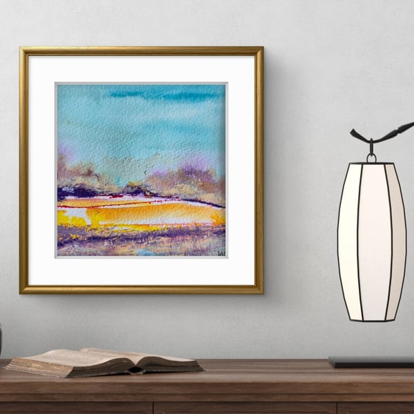 "Summer heat" is an original mixed media artwork