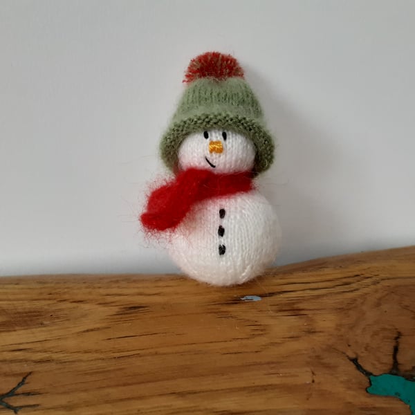 Hand knitted snowman