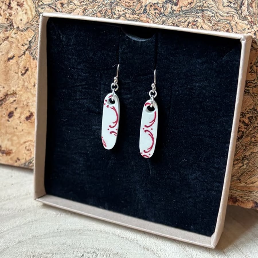 Handmade, One of a Kind Earrings, Ceramic, Sustainable Gifts, Sterling Silver.