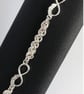 Infinity Symbol Sterling Silver Chainmaille  Bracelet - Image 3
