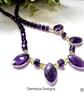 Designer Natural Zambian Amethyst & Peridot Sterling Silver Necklace - Image 2
