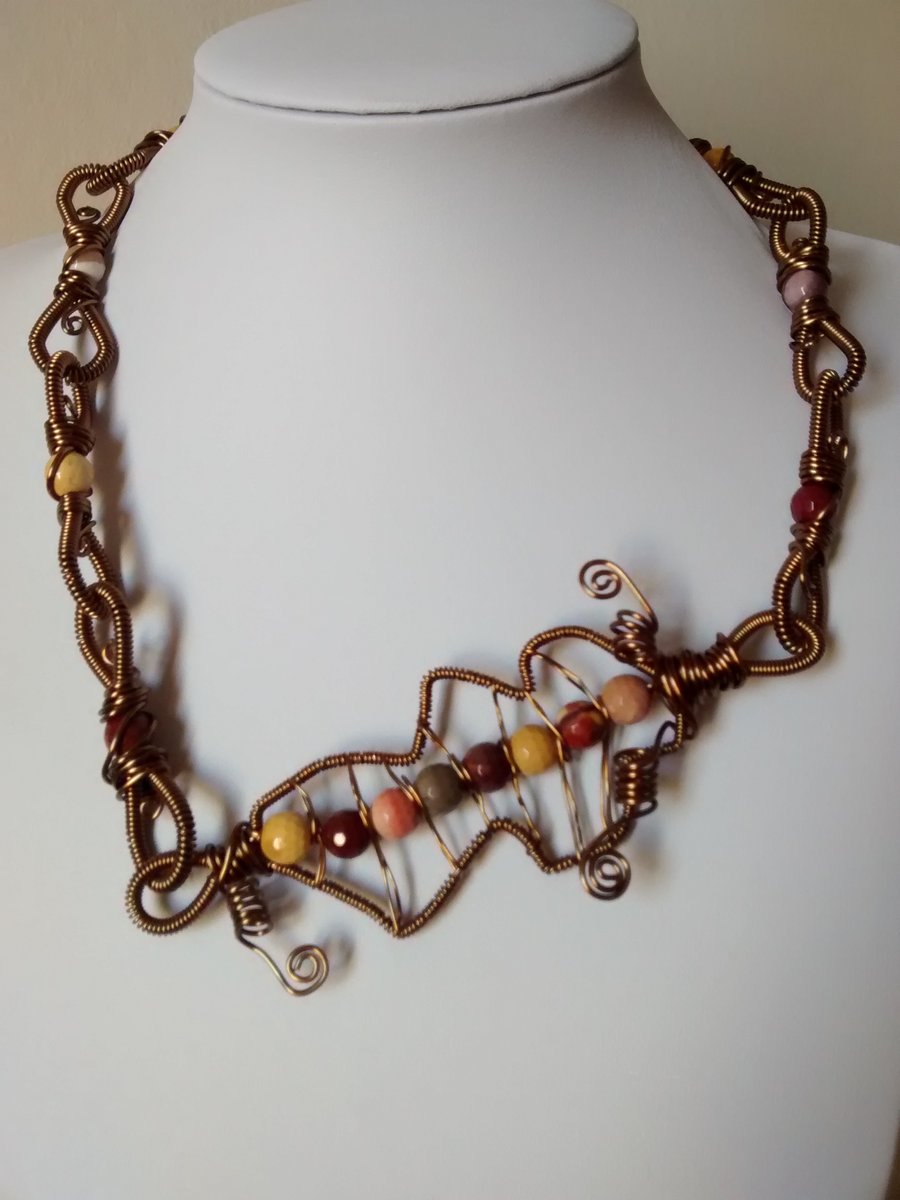 HALF PRICE SALE MOOKITE LEAF NECKLACE WIRE Folksy