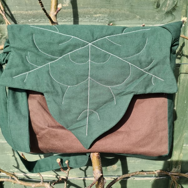 Ivy Leaf Satchel Large A4 Green