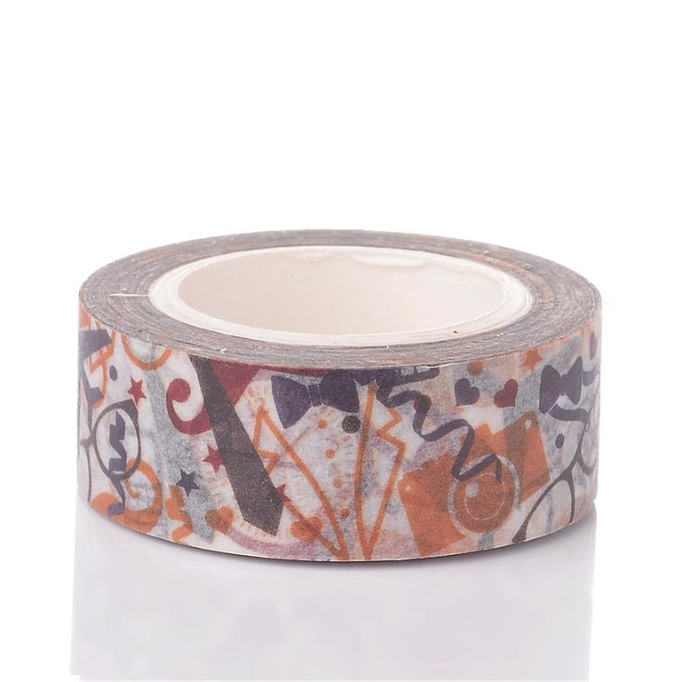 2 x Busy Birthday pattern, Decorative Washi Tape, Cards, Crafts, 10m reel